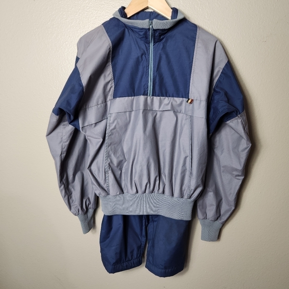 Sunbuster Vintage 80s Colorblock Windbreaker Anorak and Cropped Pants Set-Size M